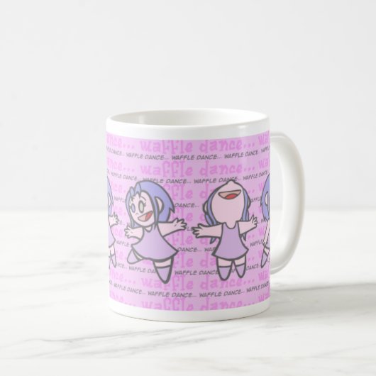 Waffel-Tanz-Tasse Kaffeetasse (VorderseiteRechts)