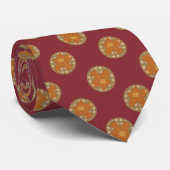 Waffel-Tupfen-Muster in Burgunder Krawatte (Gerollt)