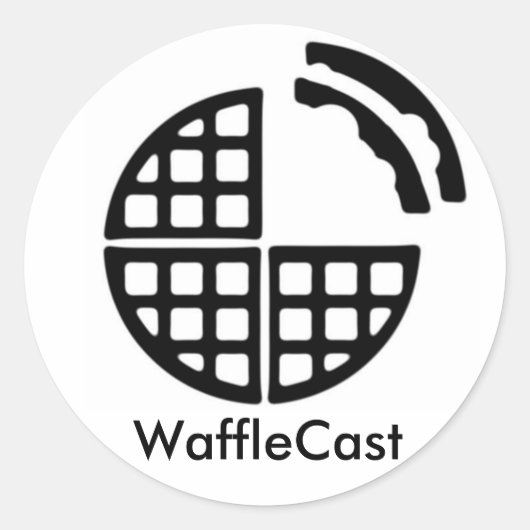 WaffelCast Offizieller Aufkleber (Vorderseite)