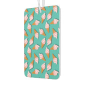 Waffelcones Eis und gefrorenes Jogurt-Muster Autolufterfrischer (Links)