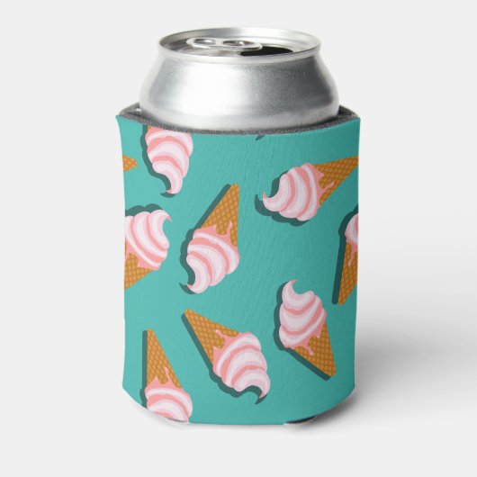 Waffelcones Eis und gefrorenes Jogurt-Muster Dosenkühler (Kanne Rückseite)
