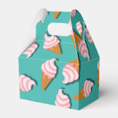 Waffelcones Eis und gefrorenes Jogurt-Muster Geschenkschachtel (Rückseite)