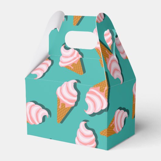 Waffelcones Eis und gefrorenes Jogurt-Muster Geschenkschachtel (Rückseite)