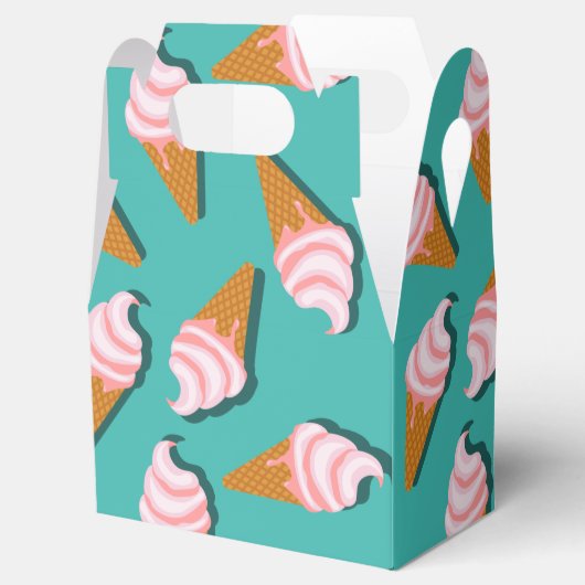 Waffelcones Eis und gefrorenes Jogurt-Muster Geschenkschachtel (Geöffnet)