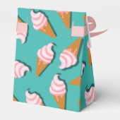 Waffelcones Eis und gefrorenes Jogurt-Muster Geschenkschachtel (Rückseite)