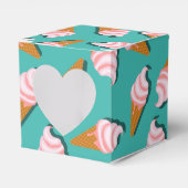 Waffelcones Eis und gefrorenes Jogurt-Muster Geschenkschachtel (Vorderseite)