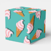 Waffelcones Eis und gefrorenes Jogurt-Muster Geschenkschachtel (Rückseite)
