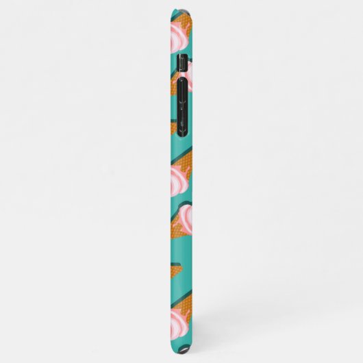 Waffelcones Eis und gefrorenes Jogurt-Muster iPhone Hülle (Linke Seite)