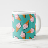 Waffelcones Eis und gefrorenes Jogurt-Muster Jumbo-Tasse (Vorderseite Rechts)