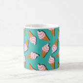 Waffelcones Eis und gefrorenes Jogurt-Muster Kaffeetasse (Mittel)