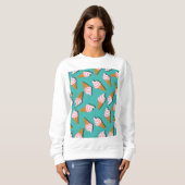 Waffelcones Eis und gefrorenes Jogurt-Muster Sweatshirt (Vorne ganz)
