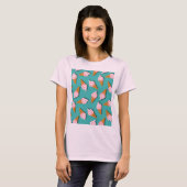 Waffelcones Eis und gefrorenes Jogurt-Muster T-Shirt (Vorne ganz)