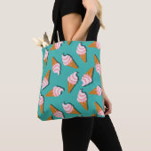 Waffelcones Eis und gefrorenes Jogurt-Muster Tasche (Von Nahem)
