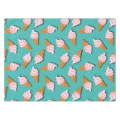 Waffelcones Eis und gefrorenes Jogurt-Muster Tischdecke (Vorderseite (Horizontal))