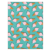 Waffelcones Eis und gefrorenes Jogurt-Muster Tischdecke (Vorderseite)