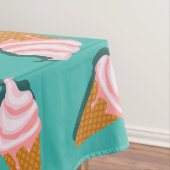 Waffelcones Eis und gefrorenes Jogurt-Muster Tischdecke (Beispiel)