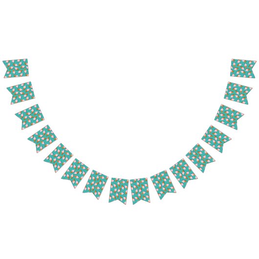 Waffelcones Eis und gefrorenes Jogurt-Muster Wimpelkette (Alle)