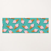 Waffelcones Eis und gefrorenes Jogurt-Muster Yogamatte (Vorderseite (Horizontal))