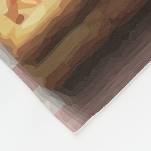 Waffeldecke aus Gingham Fleecedecke (Ecke)