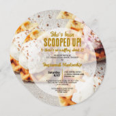 Waffeldusche Einladung (Vorne/Hinten)