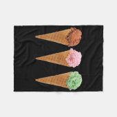 Waffeleis und Schokoladencreme Fleecedecke (Vorderseite (Horizontal))