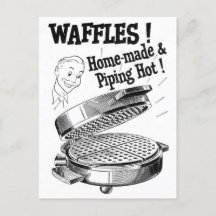 Waffeleisen Vintage Werbung mit Illustration