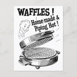 Waffeleisen Vintage Werbung mit Illustration Postkarte