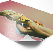 Waffeleiskegel Fotodruck (Ecke)