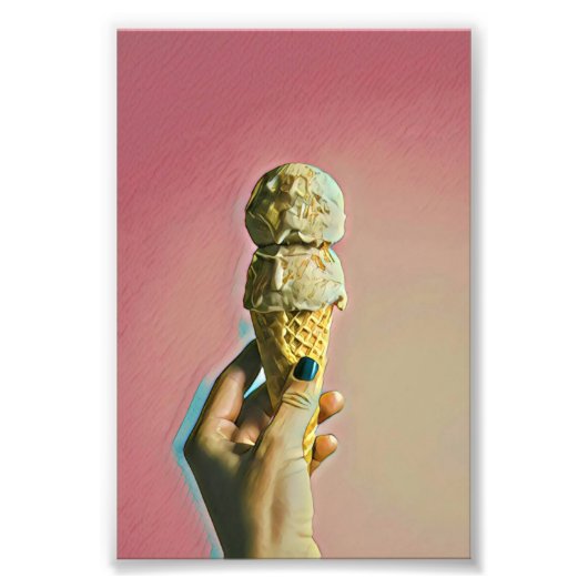 Waffeleiskegel Fotodruck (Vorne)