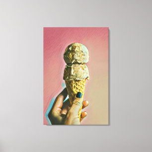 Waffeleiskegel Leinwanddruck