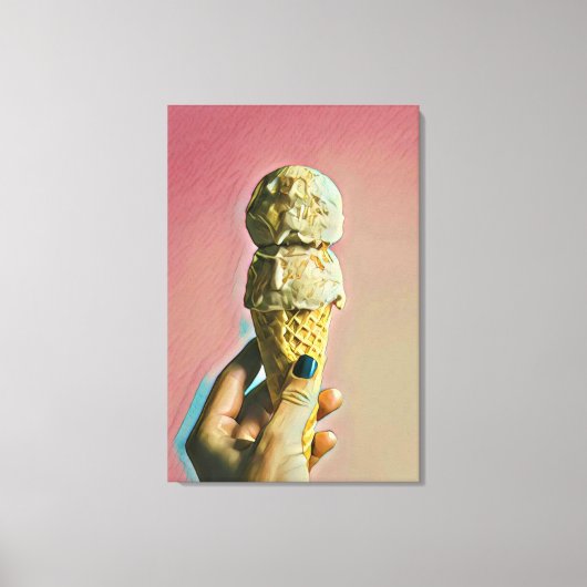 Waffeleiskegel Leinwanddruck (Vorderseite)