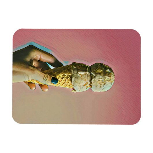 Waffeleiskegel Magnet (Horizontal)