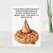 Waffelgefühlte Satirische Geburtstagsbash Einladung (Vorderseite)