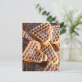 Waffelherzen Postkarte (Stehend Vorderseite)