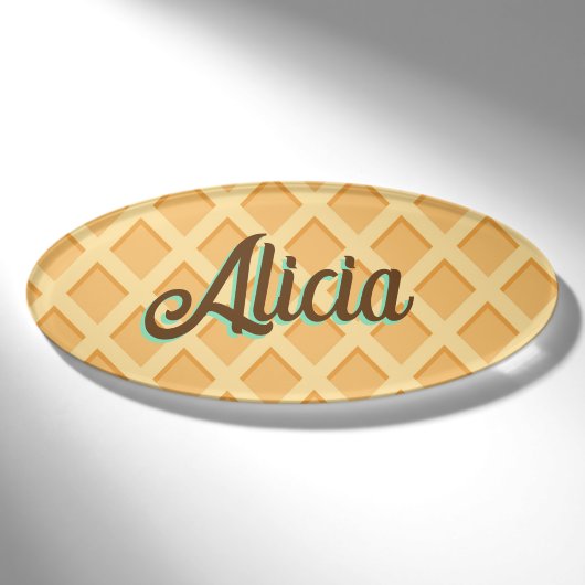 Waffelhörnchen Namenschild (Vorderseite)