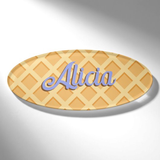 Waffelhörnchen Namenschild (Vorderseite)