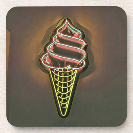 Waffelkegel Getränkeuntersetzer (Vorderseite)