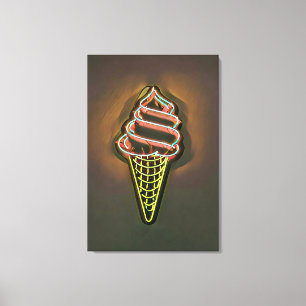 Waffelkegel Leinwanddruck