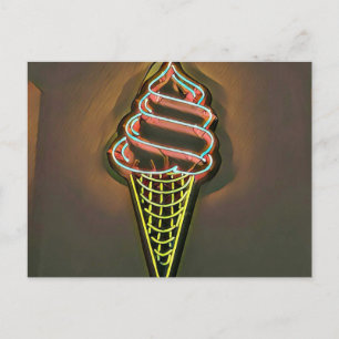 Waffelkegel Postkarte