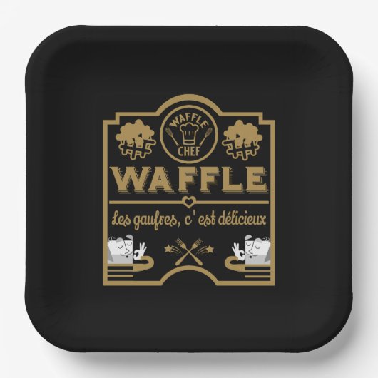 WaffelKoch Pappteller (Vorderseite)