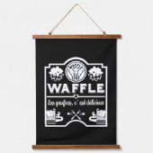 WaffelKoch Wandteppich Mit Holzrahmen (Vorderseite)