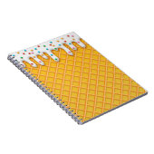 Waffelkone aus Eiscreme mit Sprinklen Notizblock (Rechte Seite)