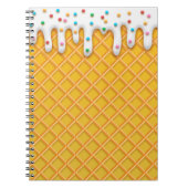 Waffelkone aus Eiscreme mit Sprinklen Notizblock (Vorderseite)