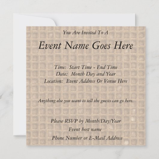 Waffelkone Einladung (Vorderseite)