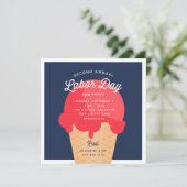 Waffelkone Einladung (Stehend Vorderseite)