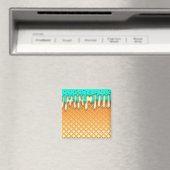 Waffelkone mit Sprinklen aus Eis, Tropfen Magnet (In Situ (Geschirrspüler))