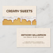 Waffelkone | Süßigkeiten Visitenkarte (Vorne/Hinten)