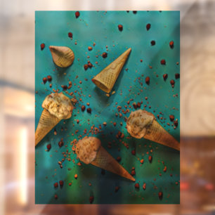 Waffelkons Fensteraufkleber