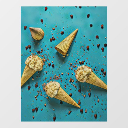 Waffelkons Fensteraufkleber (Blatt)