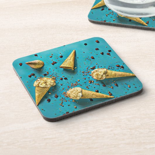 Waffelkons Getränkeuntersetzer (Linke Seite)